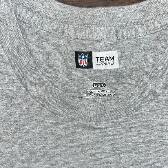 Mens Pittsburgh Steelers Big Logo Gray NFL Sleeveless Tank T Jersey Shirt L 💪 - Picture 2 of 3